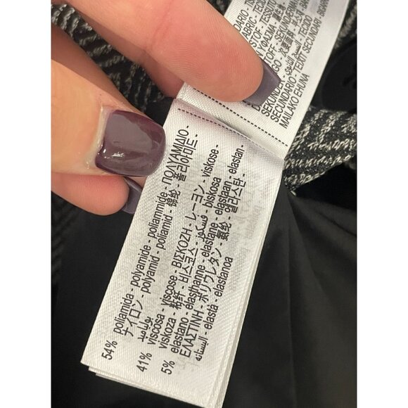 Zara Womens Herringbone Blazer Jacket Medium M Black Gray  Hooded 4387/368 NWT - Picture 15 of 16